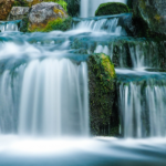 A set of small waterfalls